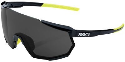 100% Racetrap 3.0 Gloss Black Shield Wrap Sunglasses - 60004 00002