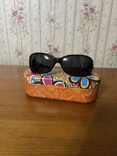 Brighton Handmade Rosalia Designer Sunglasses With Case Black Silver Rhinestones