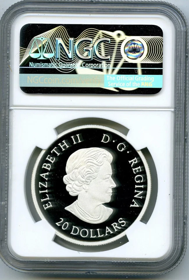 2022 $20 CANADA 1OZ SILVER PROOF NGC PF69 QE II PLATINUM JUBILEE 1952 PORTRAIT - Image 2 of 2