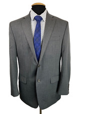 MINT CHAPS MENS GRAY WOOL BLEND SUIT JACKET SPORT COAT 40R