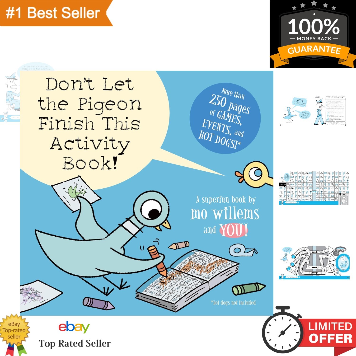 Pigeon Series First Edition Activity Book - Creativity and Fun for Young Readers