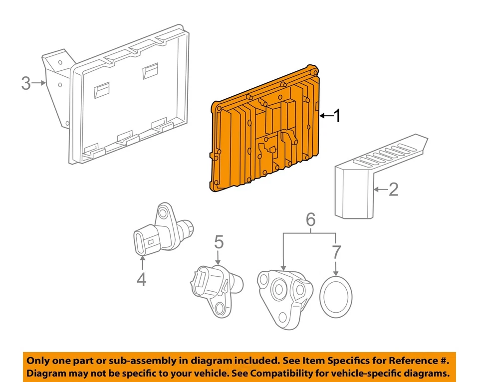 Módulo de controle de motor usado (ECM) serve: 2015 Chevrolet Silverado 2500 pickup Elec - Imagem 3 de 4