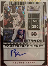 Reggie Perry Mississippi State Basketball Panini autograph Rookie card /99 Nets