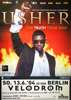 USHER  2004 BERLIN - orig. Concert Poster - Konzert Plakat - DIN A1  - YY