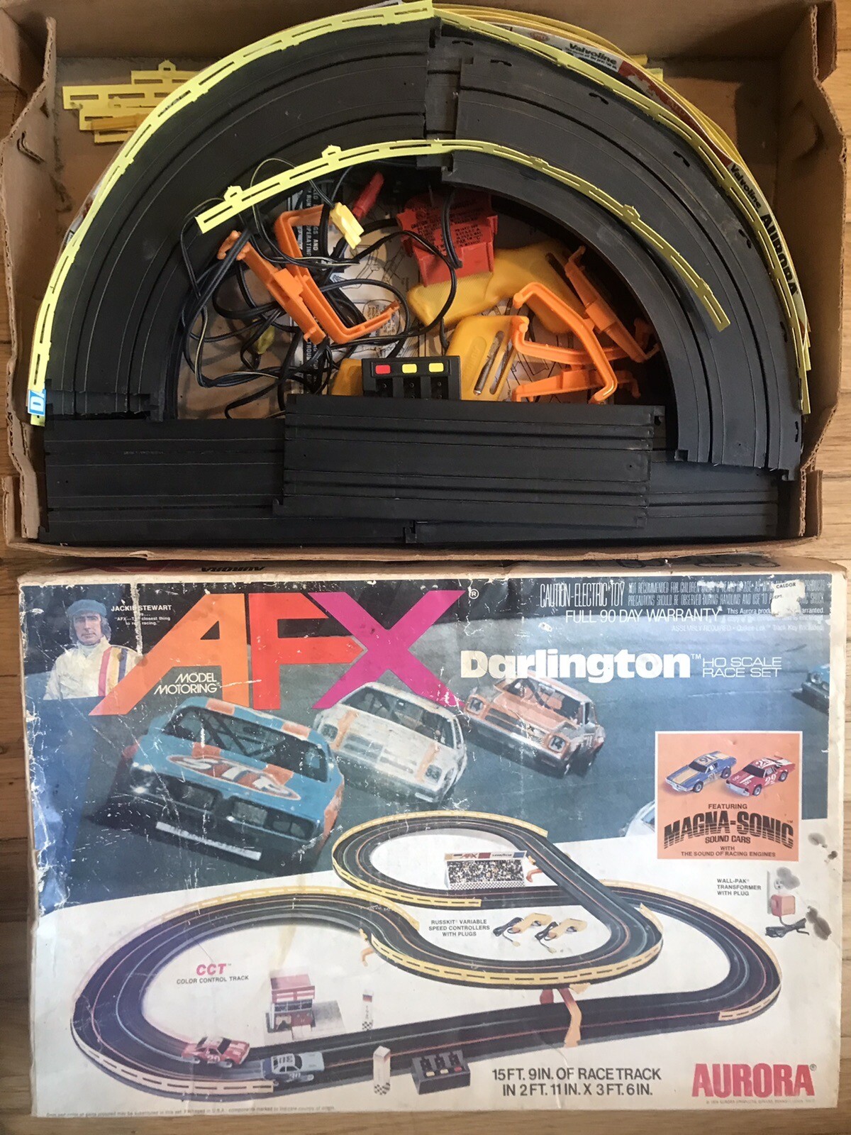 aurora afx slot car track set vintage Darlington Speed Way No Cars