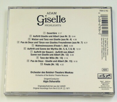 Adam: Giselle - Highlights - CD Made in West Germany | eBay