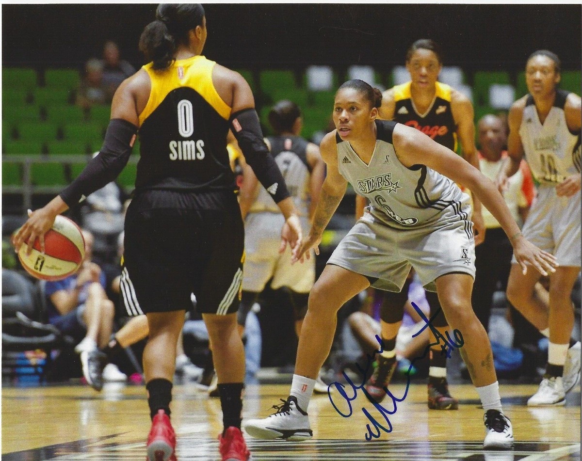 WNBA East All Stars サイン入り写真 ALEX MONTGOMERY Signed 8 x 10 Photo WNBA Basketball SAN ANTONIO