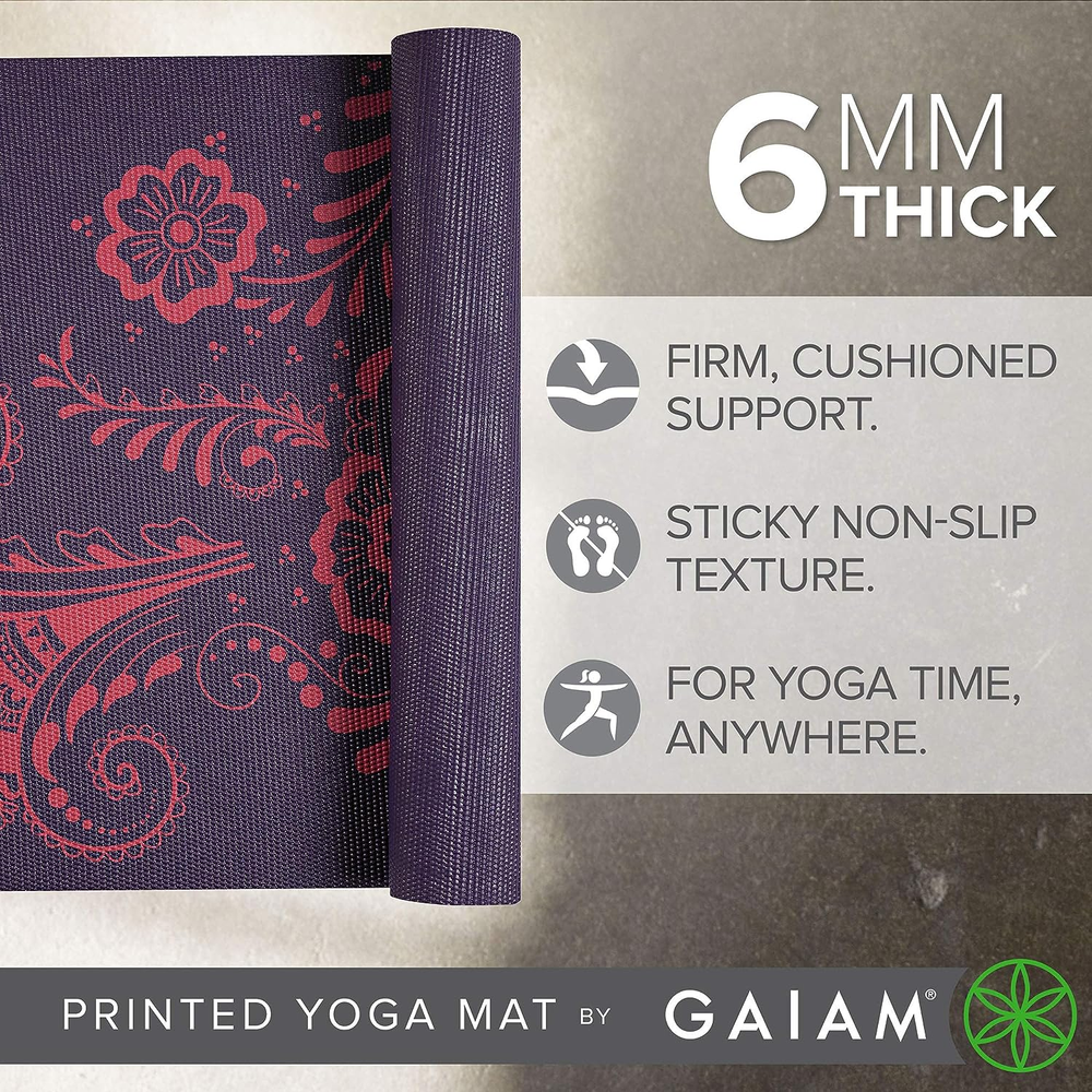 Premium 6mm Extra Thick Non-Slip Yoga Mat for Fitness and Exercise