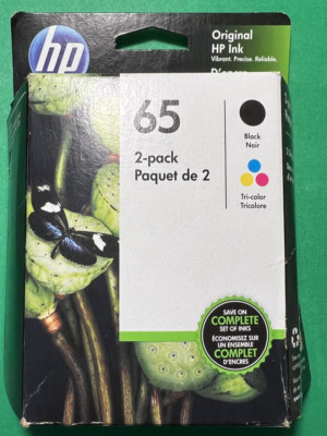 Genuine HP 65 B/C Ink Cartridge Pack for HP 5055 5052, 5255 printer-OEM ...