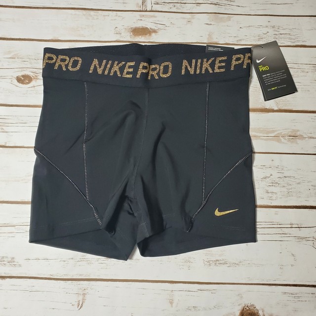 black and gold nike shorts womens