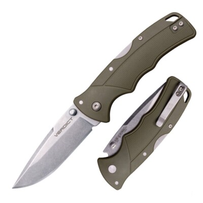 CSFLC3SPSSODG Cold Steel Verdict Spear Point OD Green GFN Handles 4116 Blade Tri