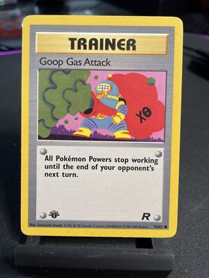 Pokemon Karte GOOP GAS ATTACK 78/82 1.Edition Base Set Team Rocket Englisch 1999