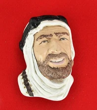 Vintage Muslim Arab Man Chalk Plaster bust / mask / plaque. 7"  (BI#MK/180914)