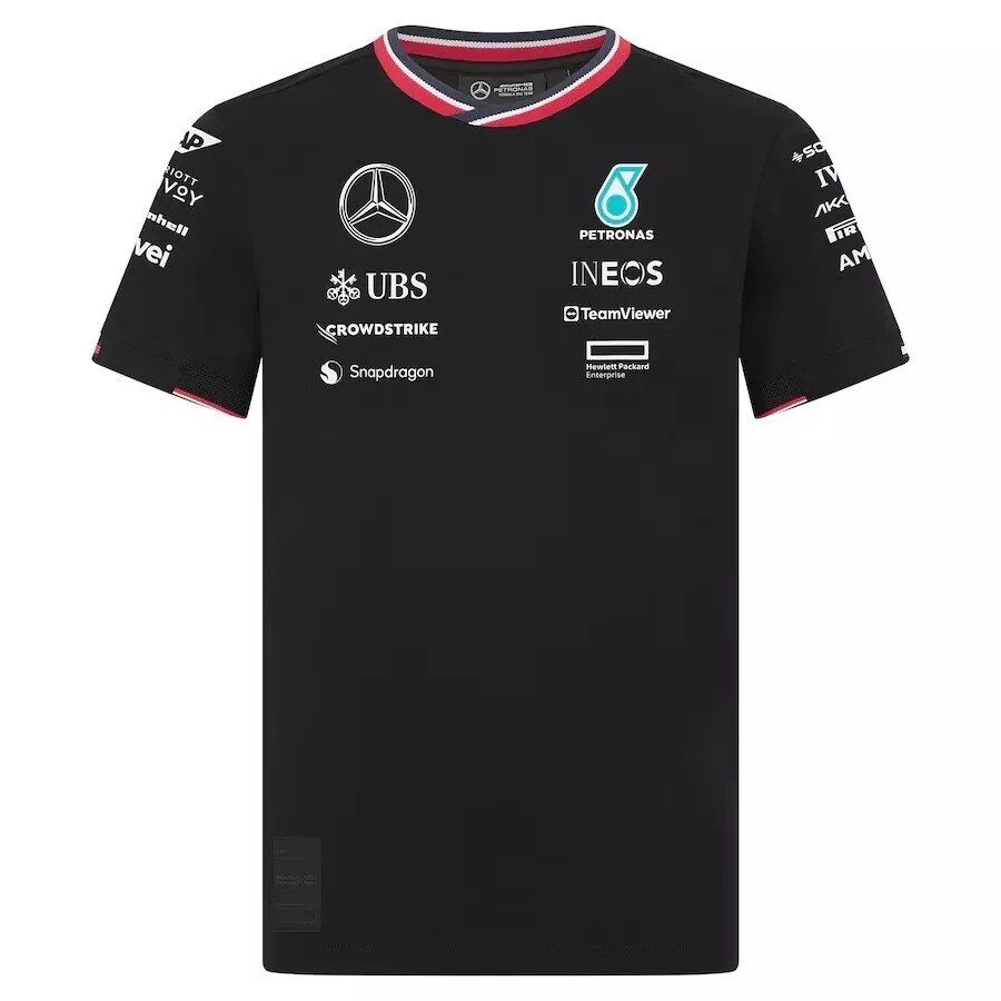 Black Mercedes AMG Racing Reprint F1 T-Shirt Motor Sport, For Unisex Fans, S-5XL