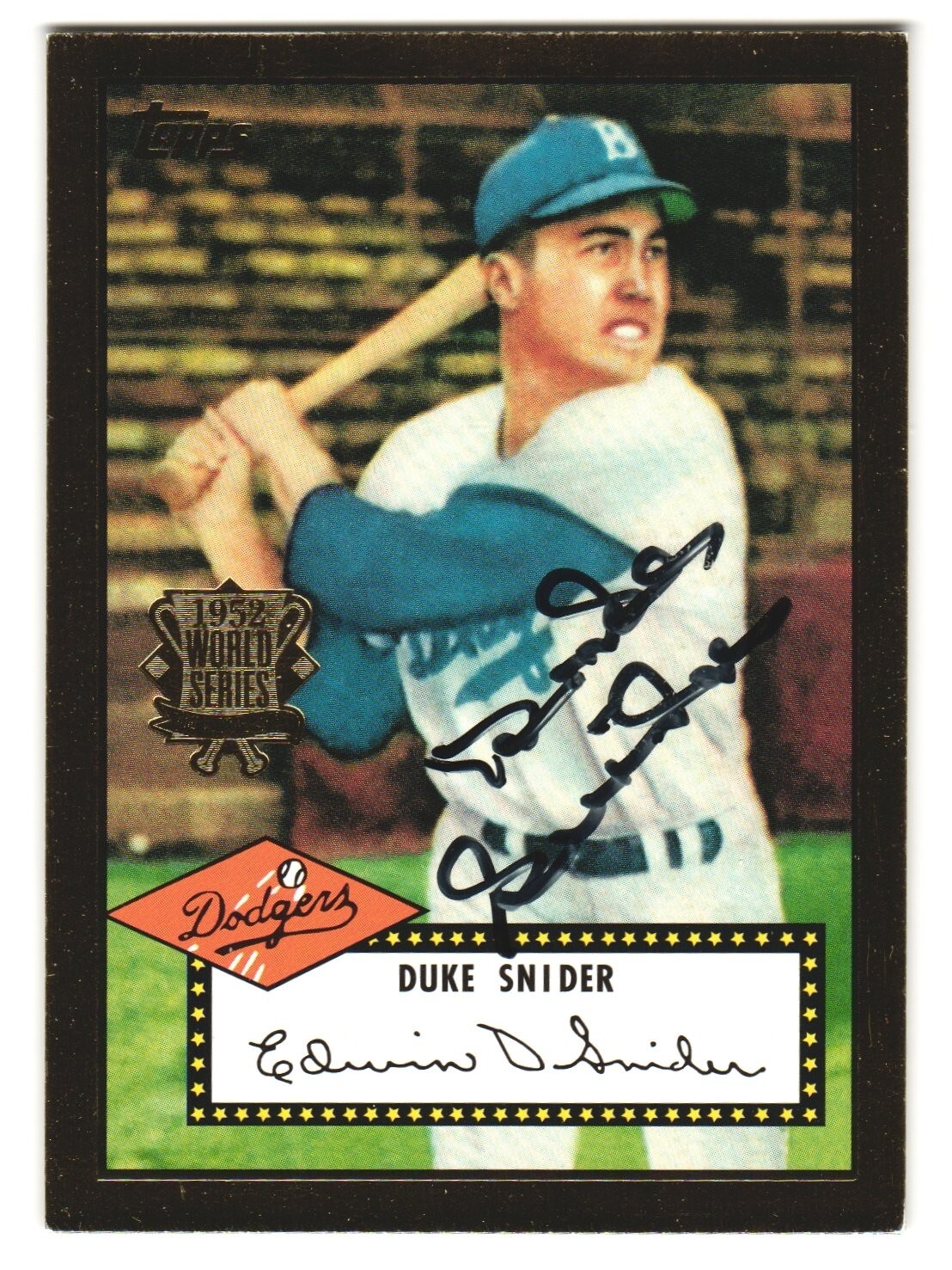 Duke Snider Autographed 2001 Topps 52R-2 1952 Reprints JSA Authentic | eBay