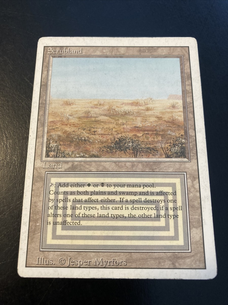 MTG Scrubland -Revised Edition (MP, see pics) | eBay
