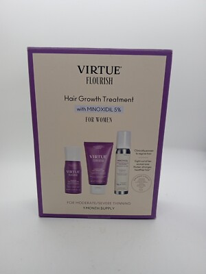 Virtue Flourish Hair Growth Treatment 1 Month Supply Boxed