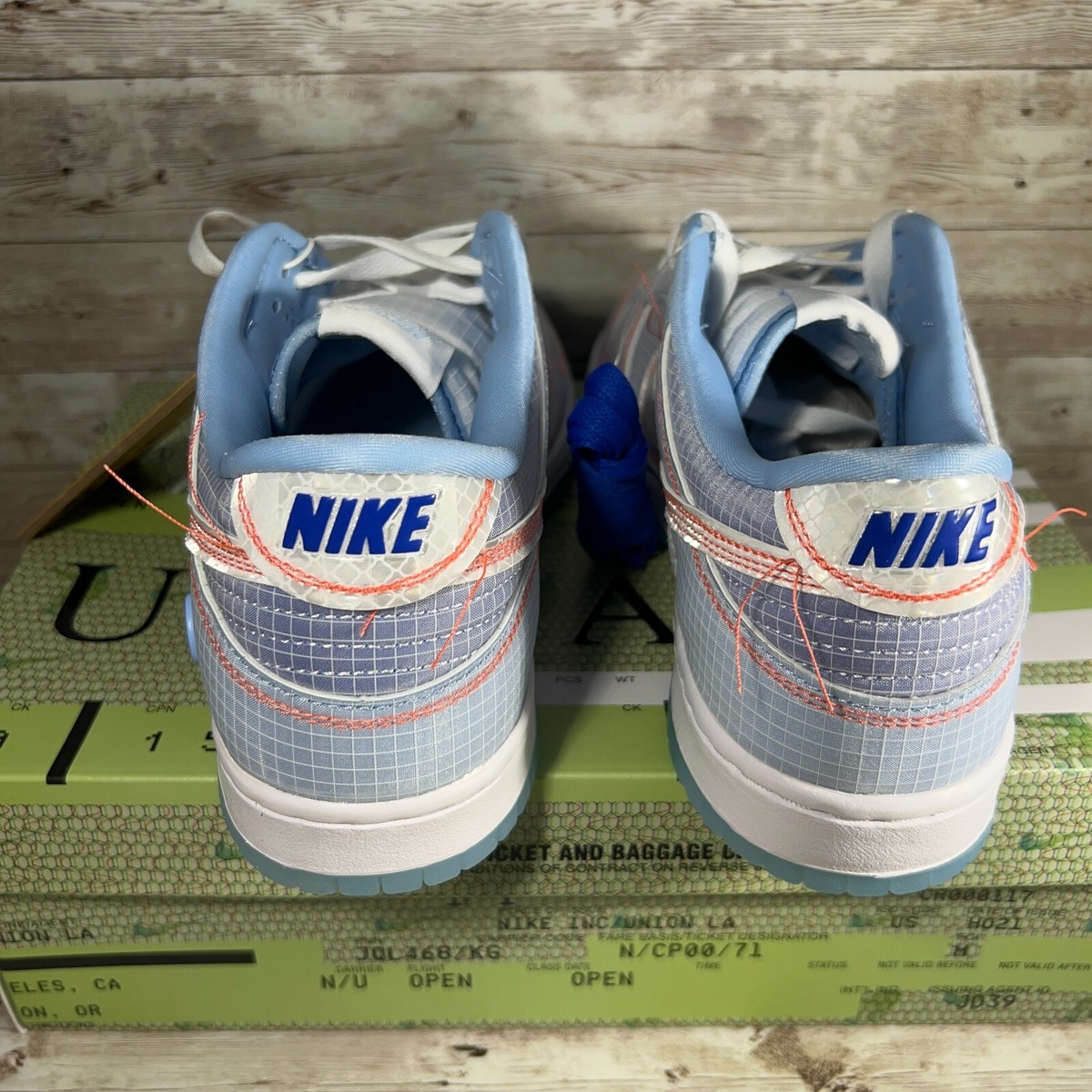 New Nike Dunk Low Union Passport Pack Argon Men's Size 11