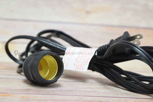 Single Socket Black Weatherproof Outdoor Pendant Light Lamp Cord, 15FT - Picture 2 of 5