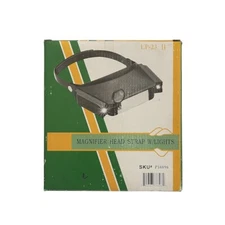 Vintage Double Lens Head Wearing Type Magnifier With Strap & Lights LP-23 TESTED