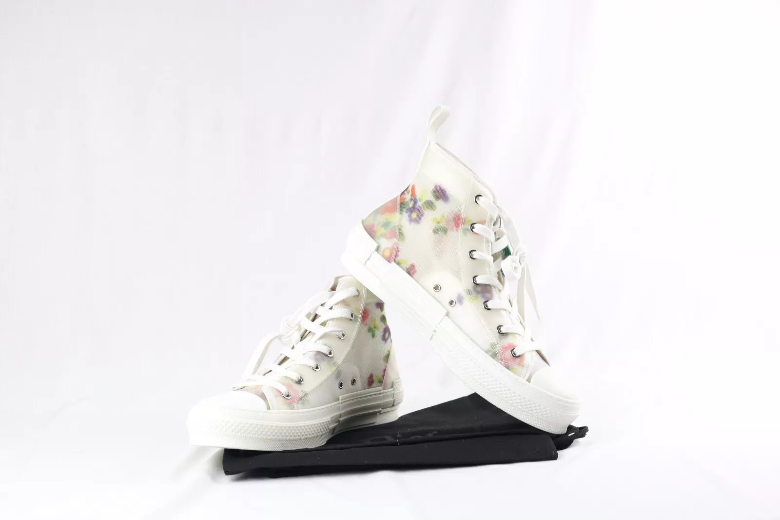 Baskets hautes Dior, o1rshd11223 en toile technique fleurs B23, neuves avec étiquettes 41