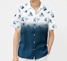 Shirt Size Large Men Hawaiin 50  s Style Button Down Bowling Shirt