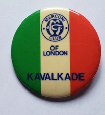 Marconi Club Of London Kavalkade Pinback Pin Button