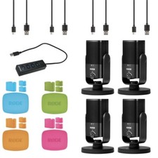 4 Rode NT-USB Mini's with USB Hub, Rode Colors and Polishing Cloth