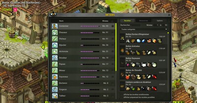 Compte DOFUS Serveur Orukam - Crâ Level 116 / Éliotrope Level 32 / Pandawa Level 53 - Compte Neuf