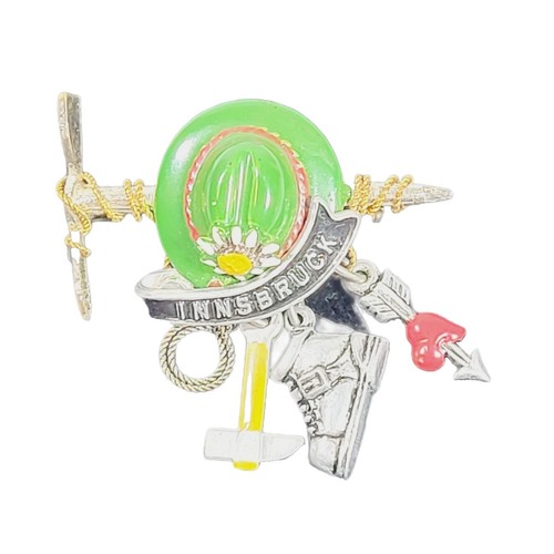 Grande Broche Vintage Éléphant - Couleurs Or Et Argent Avec Effets 'diamants' - Bijou Fantaisie Des Années 70/80 ?