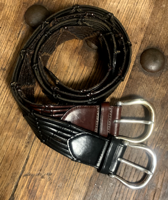 2 Brighton B20075/B20073 Black Brown Leather Braided Woven  display picture 1