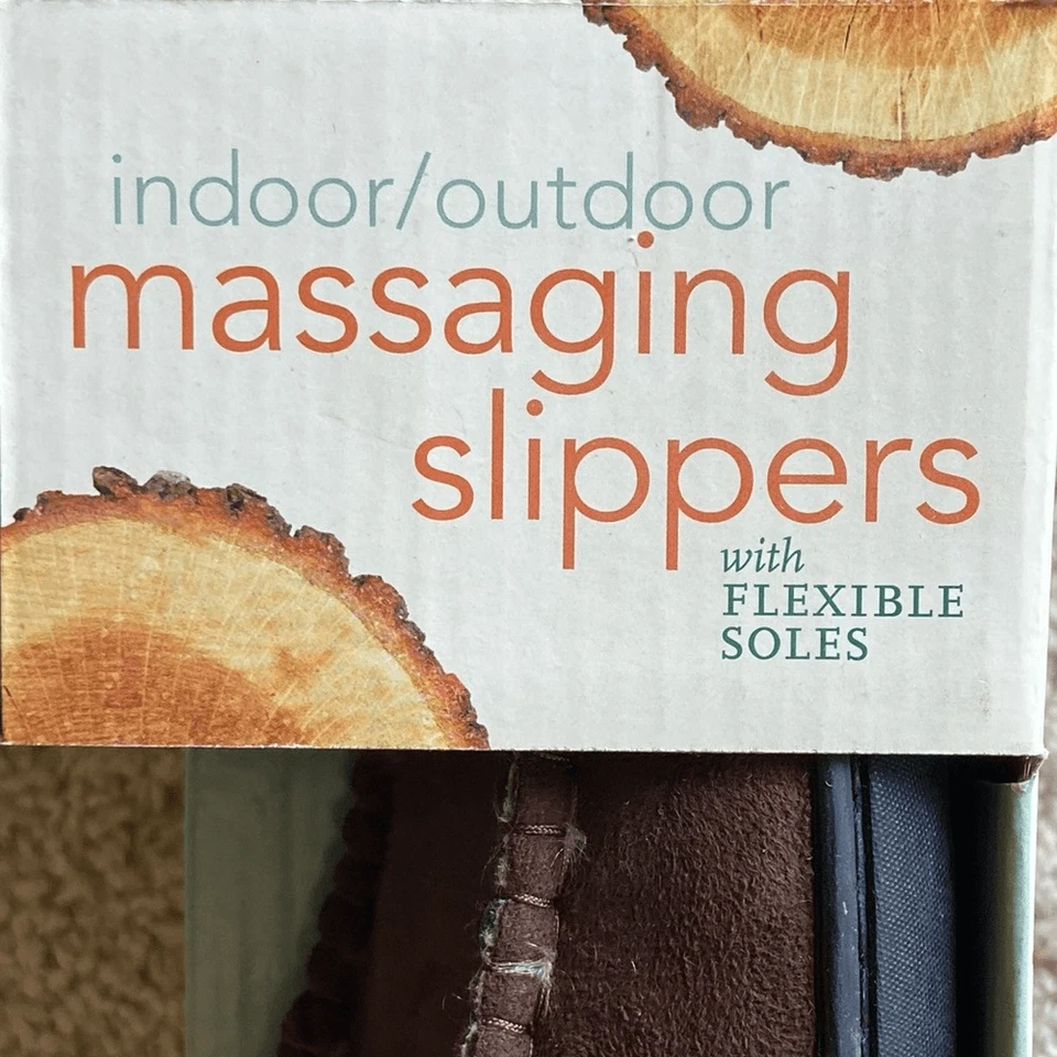 Zapatilla marrón masajeador Conair talla 8-10 nueva con caja Foto 4 de 4