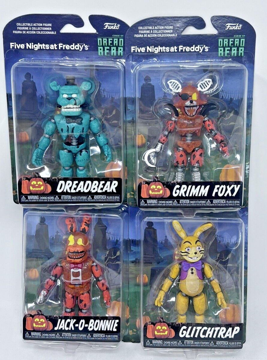 FNAF Curse of Dreadbear Action Figures 4pc Set Five Nights At