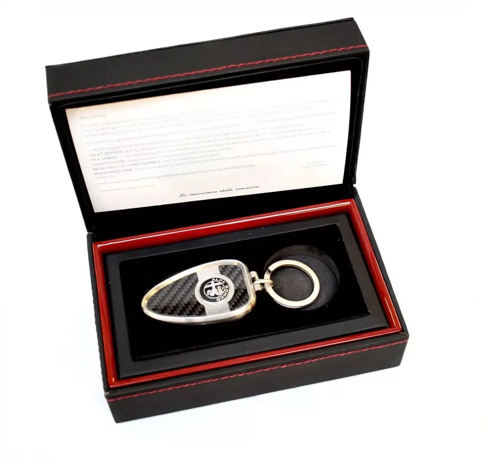 Genuine ALFA ROMEO Real Carbon Fibre Insert 8gb USB Storage Keyring 71808507
