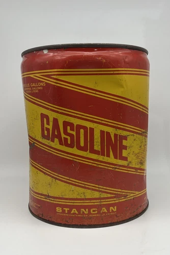 Vintage Stancan 5 Gallon Gas Can Metal