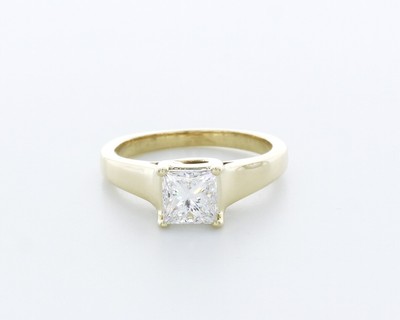 1.5CT Lab-Created Diamond E/VVS2 Princess 14K Yellow Gold Classic Solitaire Ring