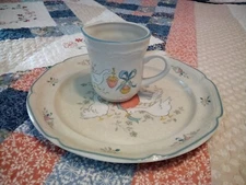 Vintage Inter-National Marmalade Goose  Creamer  INT'L  Plus 10 3/4 in Plate