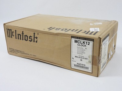 McIntosh MCLK12 Analog Stereo VU-Meter Style Clock (new in factory-sealed box)