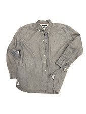 Tommy Hilfiger Men’s Button Down Shirt XXL Gray Long Sleeve Casual Dress Shirt