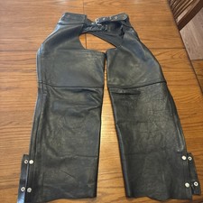 Vanguard Leather of America Leather Chaps XL Black Motorcycle
