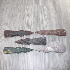 5 Stone Ornamental Tomahawk Heads 5264 Agate Jasper Axe Hatchet Ax