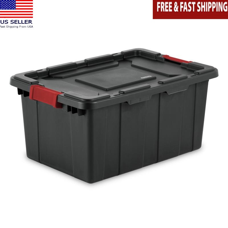 15 Gallon Heavy Duty Industrial Storage Containers Set of 6 Stackable US Made