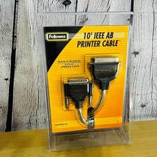 Fellowes 10FT IEEE Heavy Duty PRINTER CABLE STD 99139 NWT