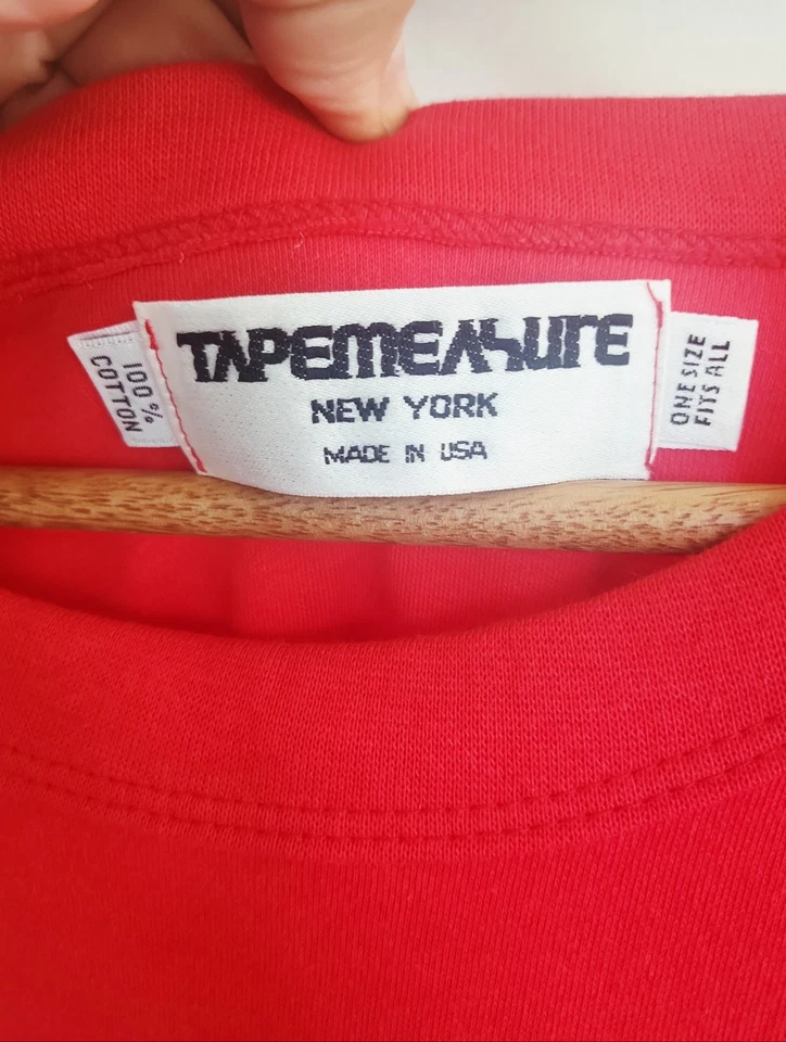 Sudadera Top Vintage Años 80 Tapemeasure Bandera Roja Americana Talla Única EE. UU. Foto 2 de 4