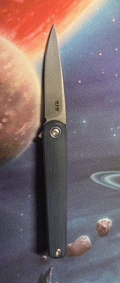 MKM-Maniago Knife Makers Flame Folding Knife 2.75'' M390 Steel Drop Blade Micarta
