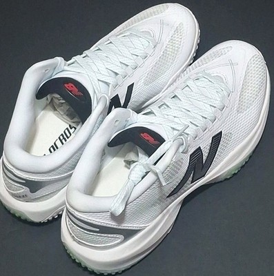 New Balance FREEZTW5 M-8/W-9.5 FreezeLX V5 Turf Lacrosse Cleats, White/Black