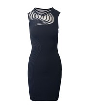 Stella Mccartney Ripple Sleeveless Knit Sheath Dress In Wool Women Black Size