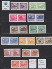 WC1_30506. NICARAGUA. Rare imperf. pairs of 1931 EARTHQUAKE RELIEF set. MNH