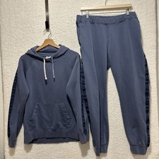 Nike Sportswear Women  s Hoodie  Pants Set Size Large Blue Sweatsuit