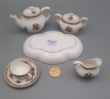 Vintage Coal Port Ming Rose Pattern. 5 piece Mini Tea Set includes Pin Tray